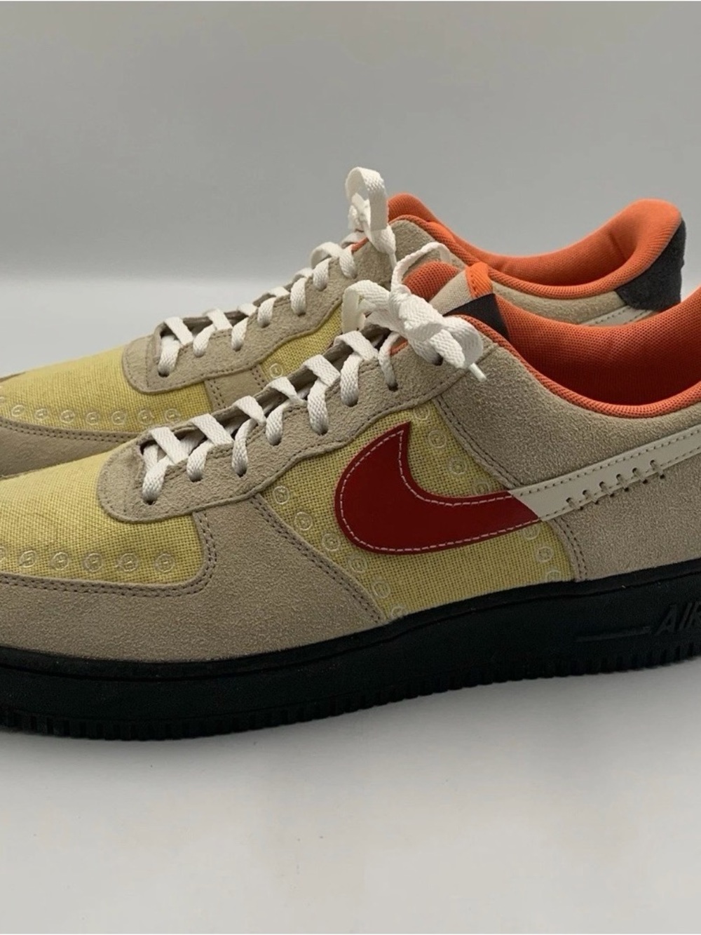 Nike Air Force 1 Low LX Somos Familia Tan/Yellow/Red Sneakers Mens Size 11